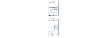 A black and white image of a house floor plan.