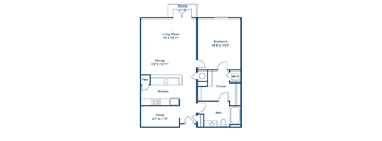 A black and white image of a house floor plan.