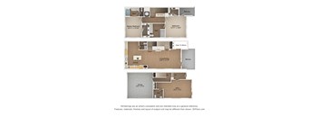 A set of four images showing different floor plans of a house.