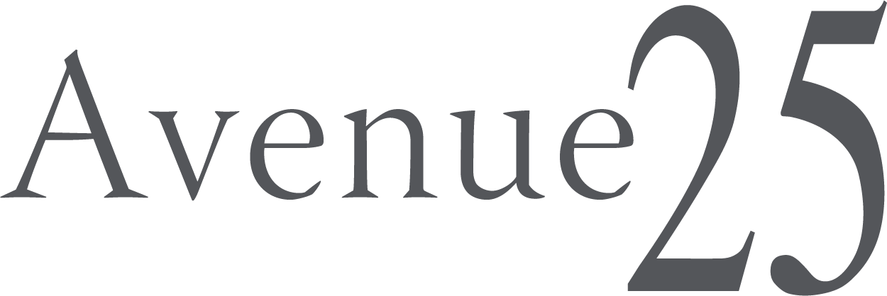 The image displays the text "Avenue 25" in a large font.