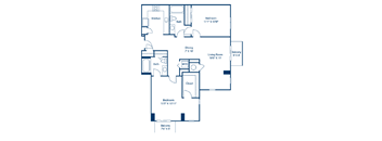A black and white image of a house floor plan.