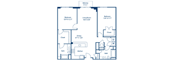 A black and white image of a house floor plan.