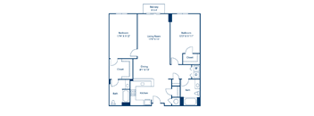 A black and white image of a house floor plan.