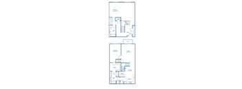 A black and white image of a house floor plan.