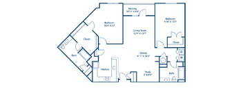 A black and white image of a house floor plan.