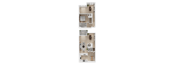 Two images of a floor plan of a house.