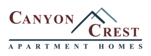 The image is a logo for Canyon Crest Apartment Homes.