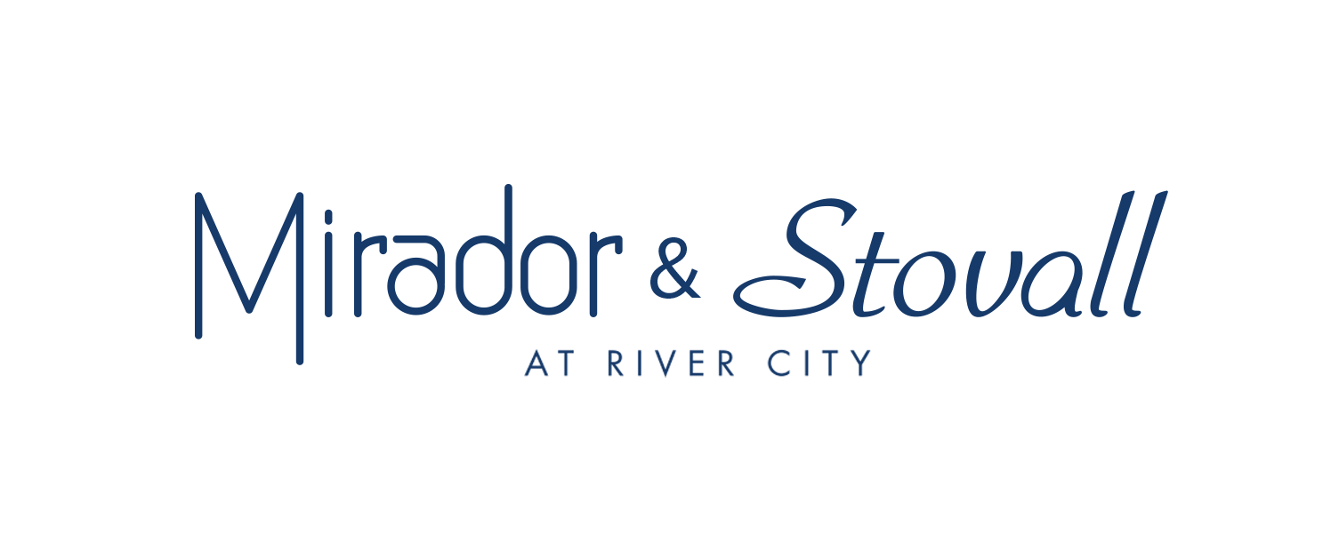 A logo for a company named Mirador & Stovall at River City.