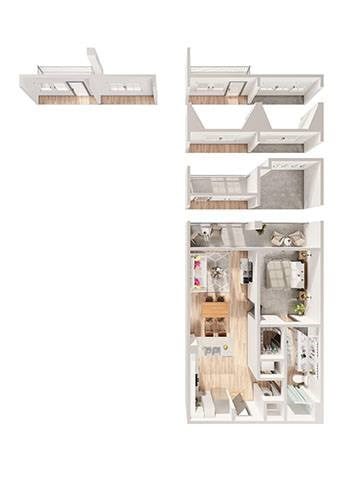 A series of images showing different floor plans of a house.