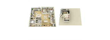 Two images of a floor plan of a house.