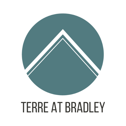 A logo with a circle and a triangle in the middle and the words "Terre at Bradley" below it.