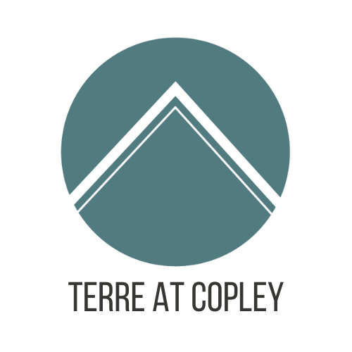 A logo with the text "TERRE AT COPLEY" below it.