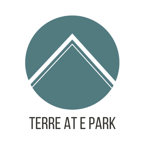 A logo with the text "TERRE AT E PARK" below it.