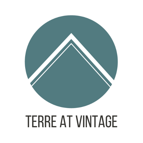 A logo with the text "TERRE AT VINTAGE" below it.