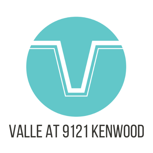 A logo with the text "Valle at 9121 Kenwood" below it.