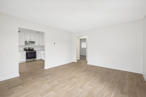 A kitchen with a stove top oven and a microwave.
