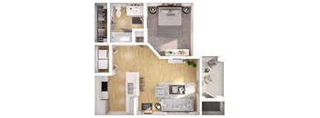A collage of different room layouts with a focus on the living room.