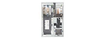 A bathroom with a toilet, sink, and towel rack.