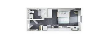 A kitchen with white cabinets and appliances.
