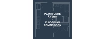 A blueprint of a floor plan for a unit at a venue is coming soon.