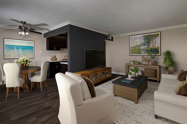 1-bedroom apartment at Fairway Village Apartments in Anaheim, CA