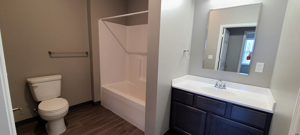 a bathroom with a sink toilet and a shower