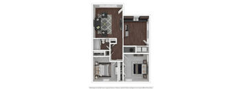 2 bedroom 1 bath C at Stonebrook of Franklin Apartments, Indiana