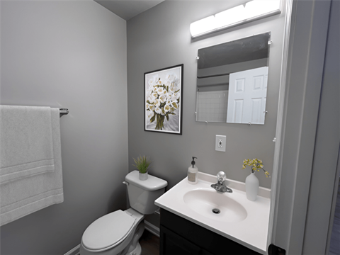 Bathroom With Vanity Lights at Windmill, Indianapolis, 46234