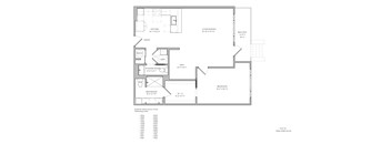 A floor plan of a house with labeled rooms and dimensions.