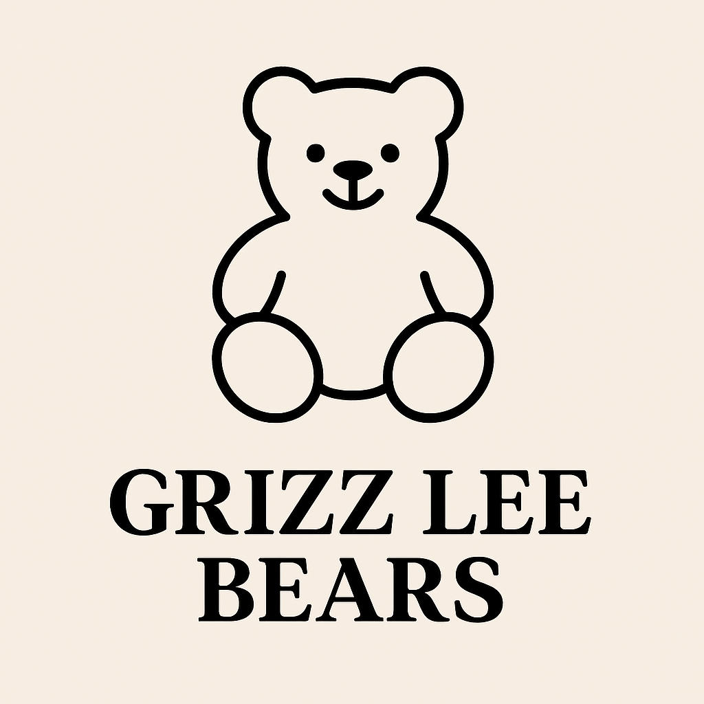 A white bear with the words Grizz Lee Bears written below it.