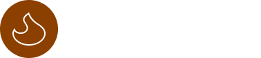 The image is a logo of Harrowgate with a brown circle and a white design inside it.