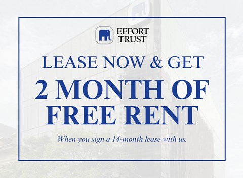 A sign advertising a 2 month free rent offer.