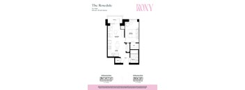 1 bed 1 bath floorplan I at Roxy Apartments, Hamilton