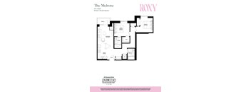 2 bed 2 bath floor plan A at Roxy Apartments, Hamilton, ON