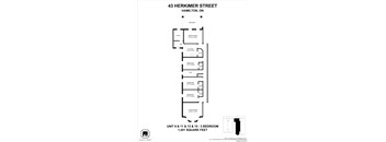 A floor plan for a 1,451 square foot home with 9 units.