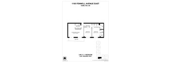 A floor plan for a home at 1195 Fennell Avenue East in Hamilton, Ontario.