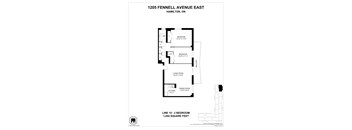 A drawing of a floor plan for a home at 1205 Fennell Avenue East.