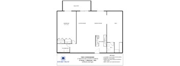 A floor plan for a 15 series apartment in the 17 mountain avenue north building.