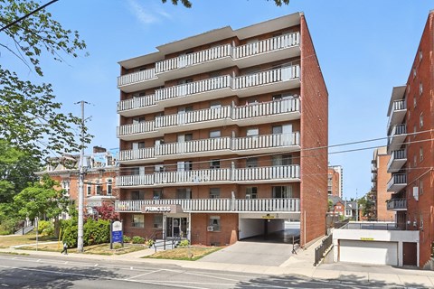 A large red brick building with the word "PRINCESS" on the front.