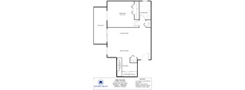A floor plan for a 20 Eerie Avenue condo in Hamilton, Ontario.