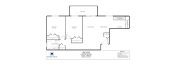 A floor plan of a 20 Erie Avenue apartment in Hamilton, Ontario.