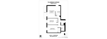 A floor plan for a home at 76 Aikman Avenue in Hamilton, Ontario, Canada.