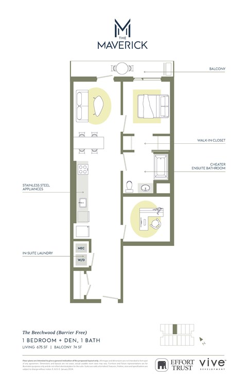 THEBEECHWOOD Floor Plan at The Maverick, Kitchener, ON N2H 0E3