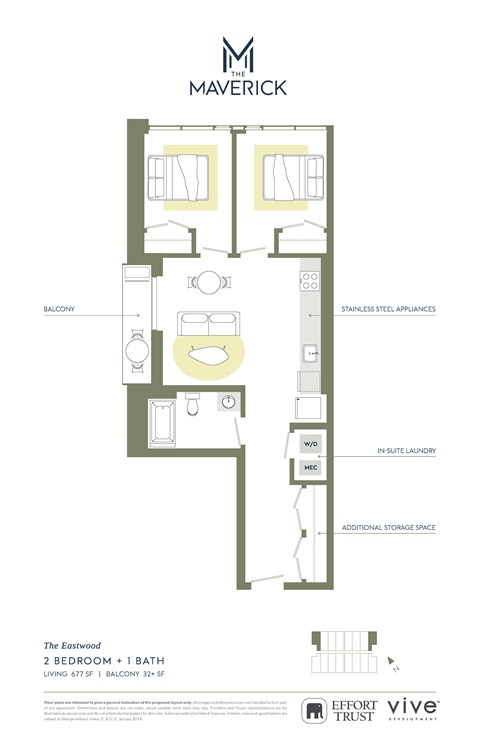 THEEASTWOOD Floor Plan at The Maverick, Kitchener, ON