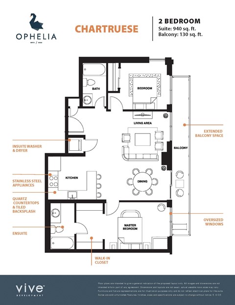 Chartreuse Floor Plan at Ophelia on Queen, Kitchener, ON