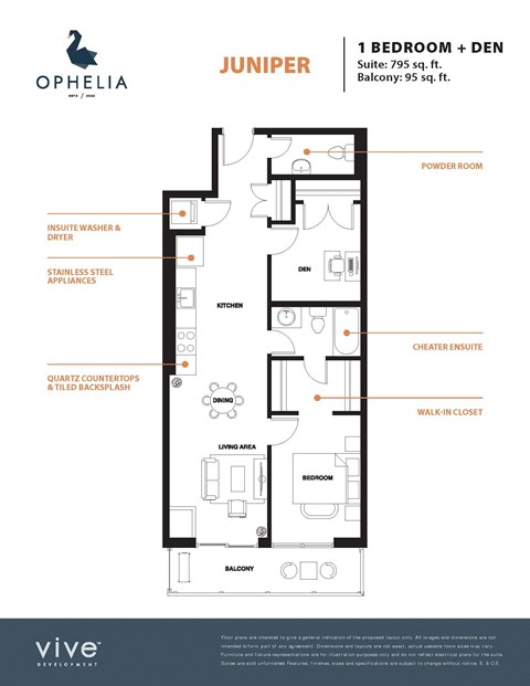 Juniper Floor Plan at Ophelia on Queen, Ontario