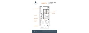 Magenta Floor Plan at Ophelia on Queen Apartments, Ontario, N2G 0E7
