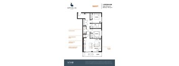 Navy Floor Plan at Ophelia on Queen Apartments, Kitchener, ON
