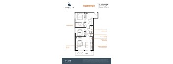 Rosewood Floor Plan at Ophelia on Queen Apartments, Kitchener