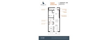 Tawny Floor Plan at Ophelia on Queen Apartments, Ontario, N2G 0E7